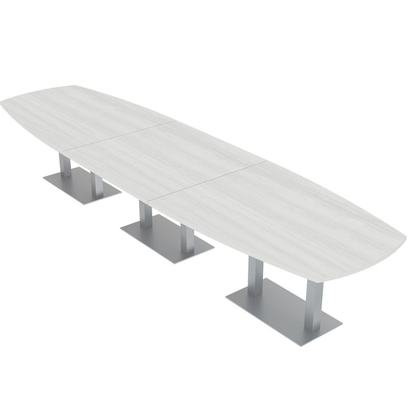 45 in W, 166 in L, 29 in H, Engineered Wood Top, White